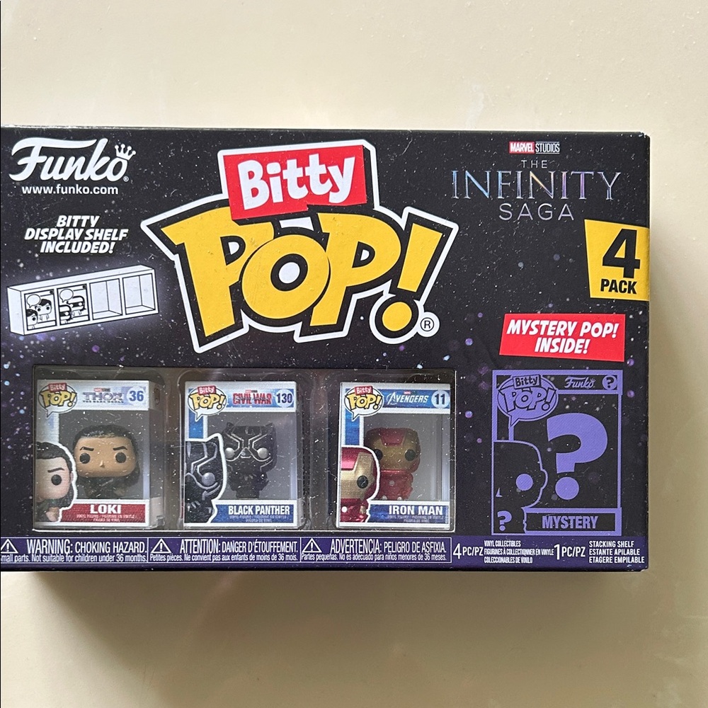Funko Bitty Pop! Marvel Infinity Saga 4-Pack Loki Black Panther Iron Man